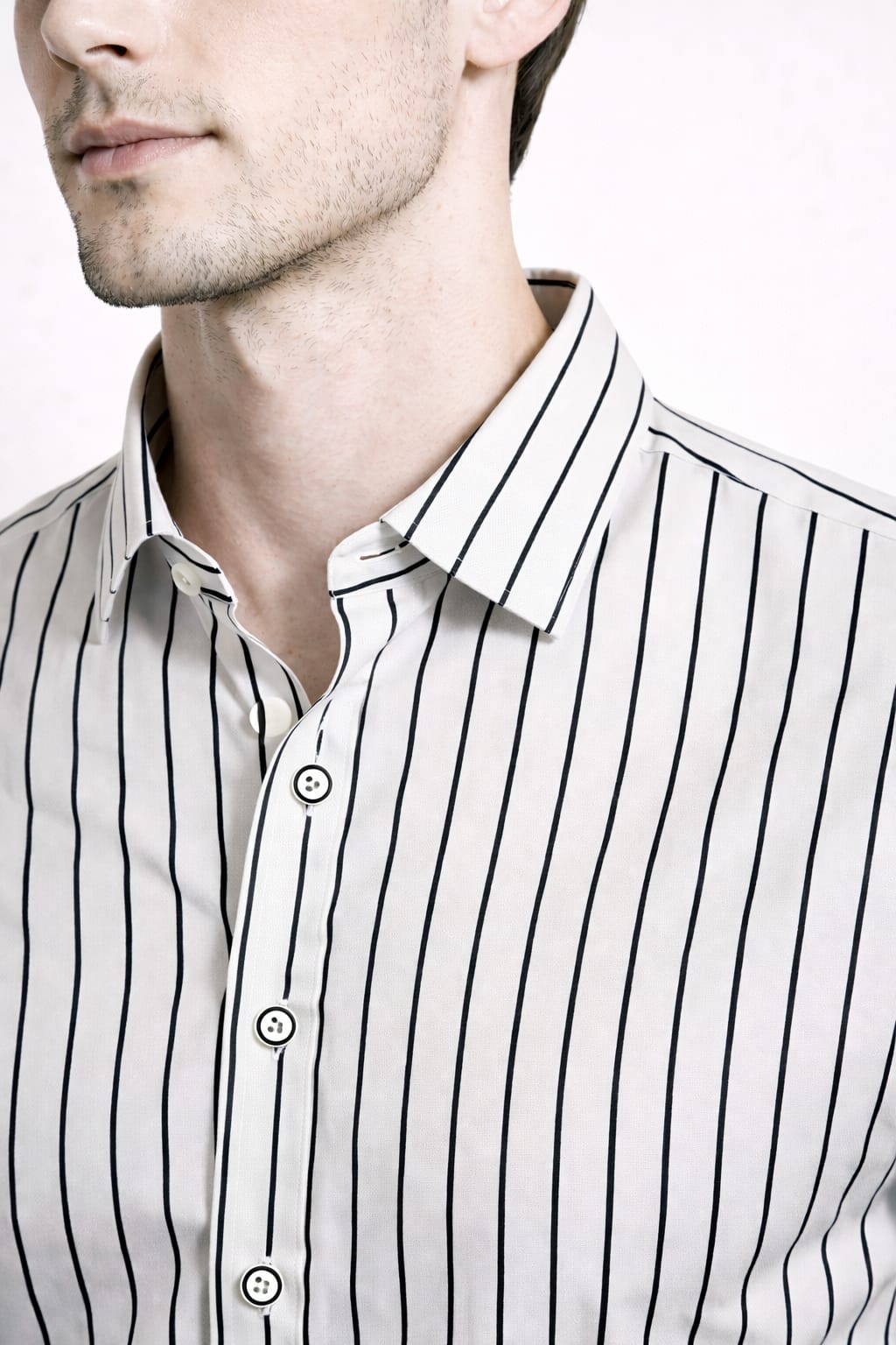 Classic Black & White Striped Men’s Shirt – Timeless Style + Everyday Comfort
