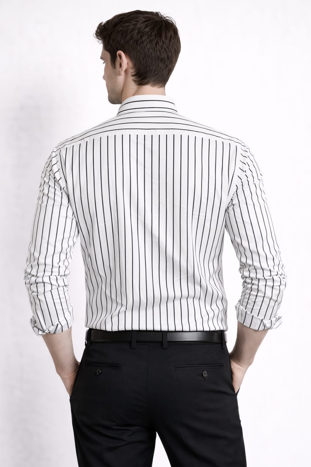 Classic Black & White Striped Men’s Shirt – Timeless Style + Everyday Comfort