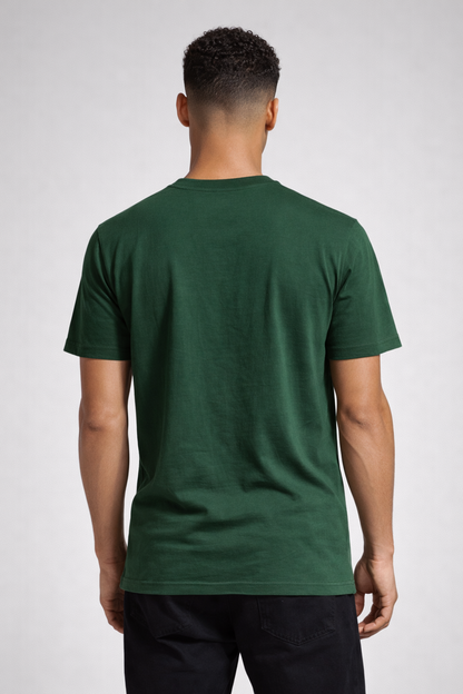 Men Solid Bio Washed Premium Cotton Lightweight & Breathable Regular Fit T-Shirt