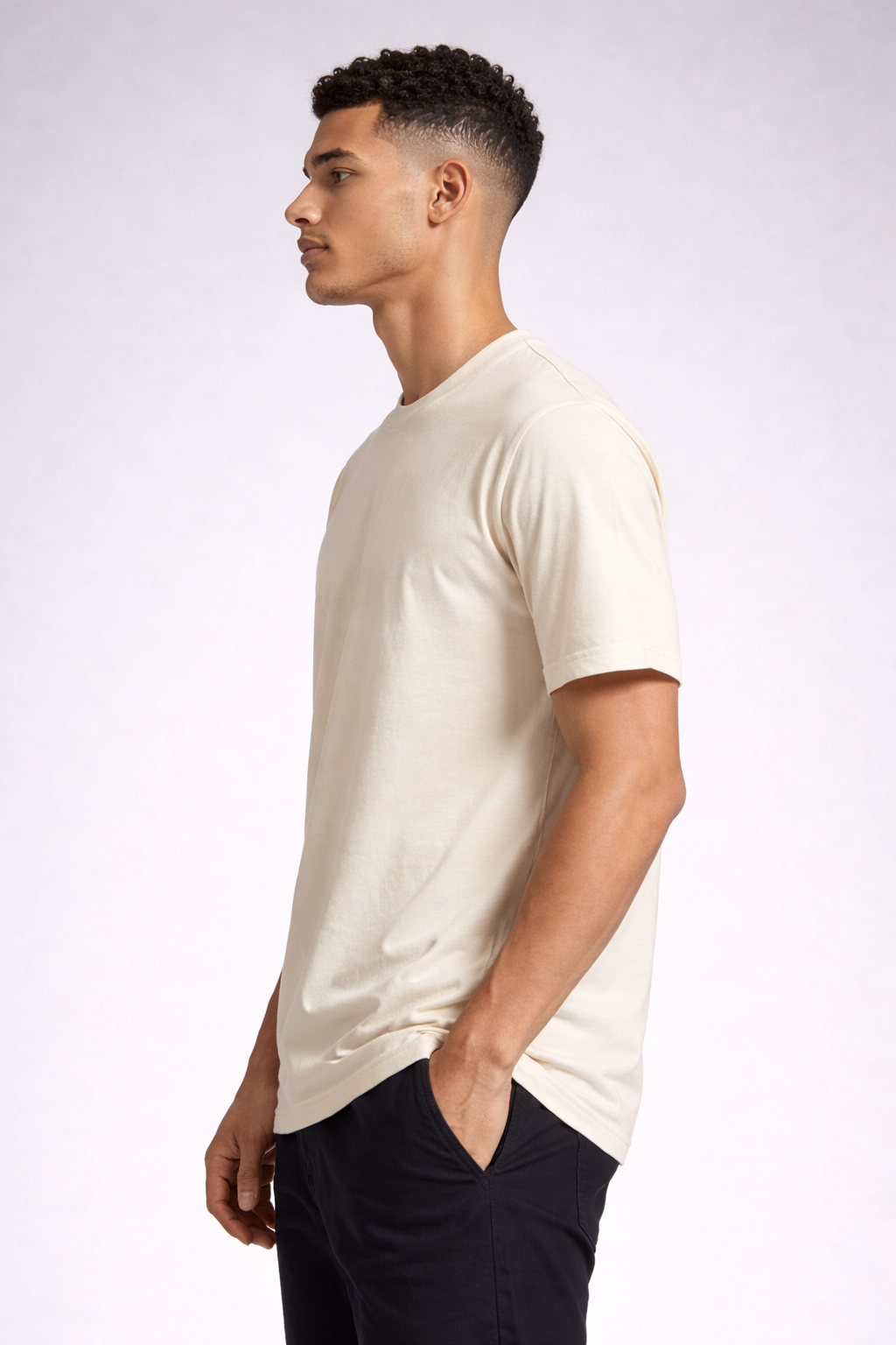 Men Solid Bio Washed Premium Cotton Lightweight & Breathable Regular Fit T-Shirt